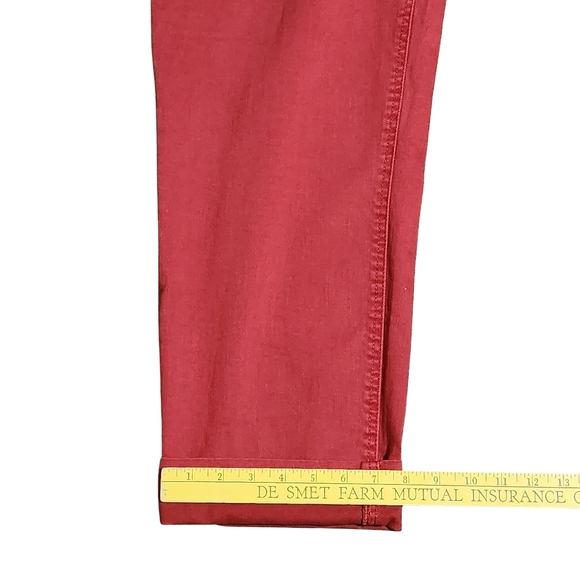 RISEN NWT High Rise Cargo Boyfriend Jeans Rolled Up Hem Size 15/32 Color Brick - Picture 15 of 16